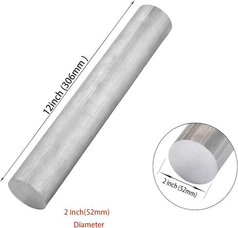 Shenfo قضيب ألومنيوم 2 "قضيب دائري ألومنيوم 12"(306 مللي متر) قضيب دائري ألومنيوم طويل 6061 ، T6511 قضيب ألومنيوم صلب in Kuwait