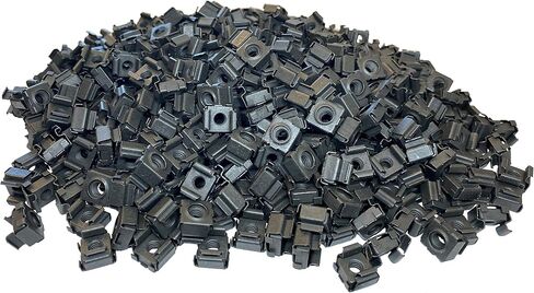 RackGold® Black 12-24 Cage Nuts 500 Pack - USA Made in Saudi Arabia