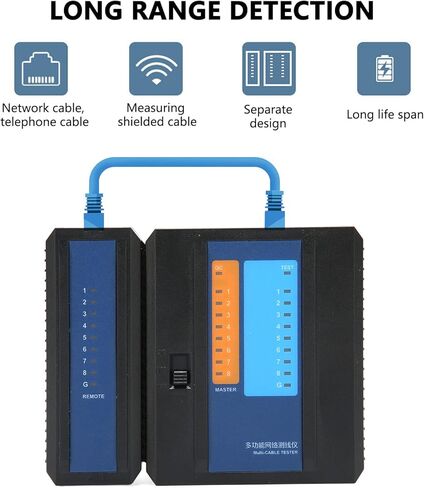 اختبار كابل الشبكة، أداة اختبار كابل إيثرنت سلك RJ45 متعددة الأغراض، لـ RJ45 RJ11 RJ12 CAT5 CAT6 CAT7 CAT8، 500 متر/1640.4 قدم in Kuwait