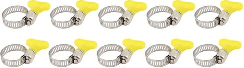 مشابك خرطوم قابلة للتعديل من ميتاليكسيتي (12 مم - 20 مم/0.47 بوصة - 0.8 بوصة) 10 قطع، مشبك معدني - لتثبيت أنبوب أنبوب الحديقة المنزلية in Kuwait