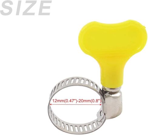 مشابك خرطوم قابلة للتعديل من ميتاليكسيتي (12 مم - 20 مم/0.47 بوصة - 0.8 بوصة) 10 قطع، مشبك معدني - لتثبيت أنبوب أنبوب الحديقة المنزلية in Kuwait