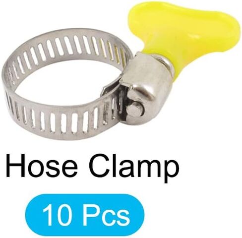 مشابك خرطوم قابلة للتعديل من ميتاليكسيتي (12 مم - 20 مم/0.47 بوصة - 0.8 بوصة) 10 قطع، مشبك معدني - لتثبيت أنبوب أنبوب الحديقة المنزلية in Kuwait