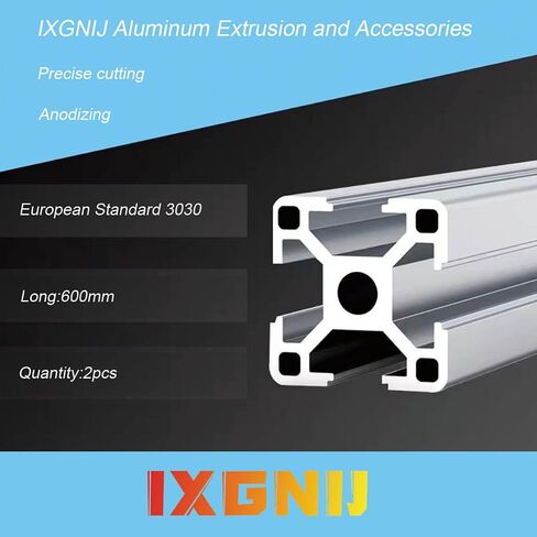 3030 T فتحة الألومنيوم لأجزاء الطابعة ثلاثية الأبعاد و CNC DIY فضي 1500mmX4 in Kuwait