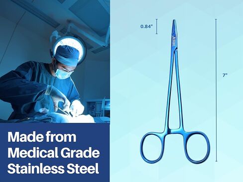 حامل إبرة Mayo Hegar مقاس 7 بوصات سائق إبرة جراحية مع إدراجات بلازما زرقاء من كربيد التنجستن من ARTMAN INSTRUMENTS in Kuwait