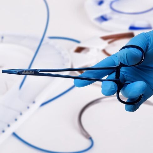 حامل إبرة Mayo Hegar مقاس 7 بوصات سائق إبرة جراحية مع إدراجات بلازما زرقاء من كربيد التنجستن من ARTMAN INSTRUMENTS in Kuwait