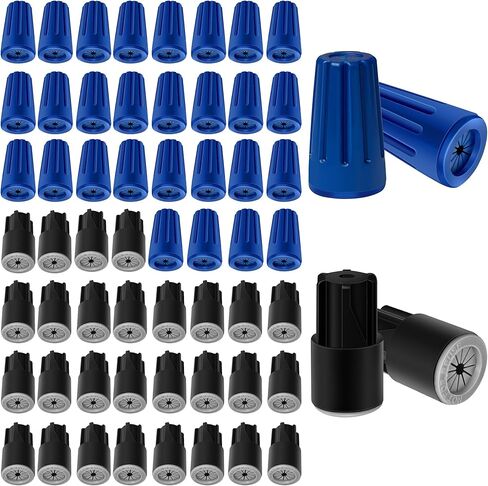 60 Pcs Waterproof Wire Nuts,Outdoor Seal Electrical Wire Connectors,Wire Caps Landscape Wire Connector Twist Nuts Caps for Landscape Light,Irrigation Valves,Wet Location Installation,22AWG-12AWG in Kuwait