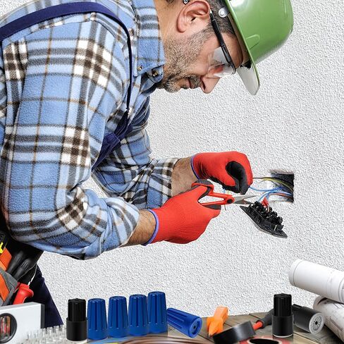 60 Pcs Waterproof Wire Nuts,Outdoor Seal Electrical Wire Connectors,Wire Caps Landscape Wire Connector Twist Nuts Caps for Landscape Light,Irrigation Valves,Wet Location Installation,22AWG-12AWG in Kuwait