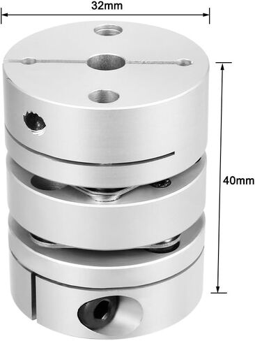 Uxcell 8mmx12mm المشبك ضيق عمود المحرك 2 الحجاب الحاجز اقتران المقرنة in Kuwait