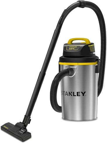 Stanley Wet/Dry Hanging Vacuum, 4.5 Gallon, 4 Horsepower, Stainless Steel Tank in Saudi Arabia
