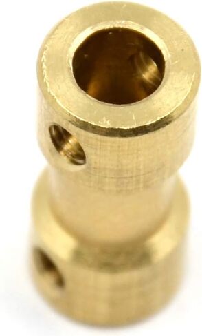 8 Pcs 2mm to 2mm Brass Connector Copper DIY Motor Flexible Shaft Coupling Joint Connector With Screws for Small Motor (2mm to 2mm) in Kuwait