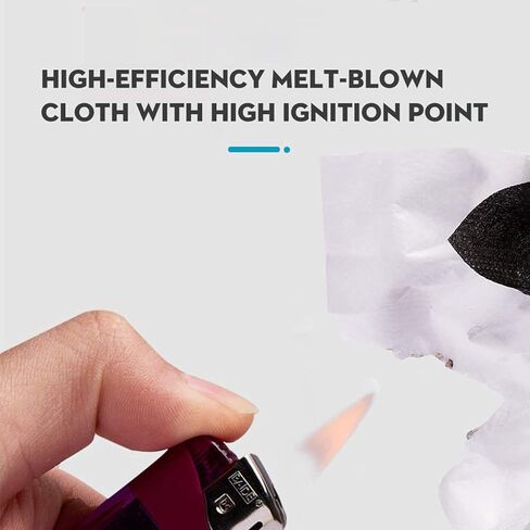 50 قطعة للاستعمال مرة واحدة من قناع الوجه غير المنسوج، أقنعة صحية محمية (لون أسود) in Kuwait