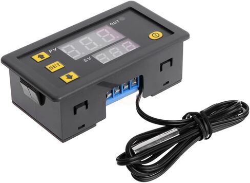 W3230 Digital LED Temperature Controller Module Digital Thermostat Switch with Waterproof Probe Programmable Heating Cooling Electronic Thermostat Range from -50℃ to 120℃ (12V 10A 120W) (2 Pieces) in Kuwait