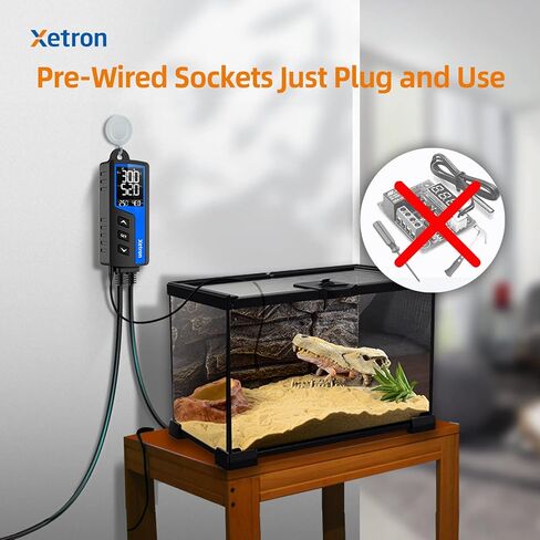 وحدة تحكم في درجة الحرارة والرطوبة من زيترون 110 فولت 10 أمبير، وحدة تحكم ترموستات رقمية للرطوبة، مخرج سلكي مسبقًا لسخان الزواحف وتخمير بذور المروحة، STC-1000ProTH NotWIFI in Kuwait