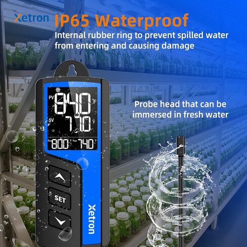 وحدة تحكم في درجة الحرارة والرطوبة من زيترون 110 فولت 10 أمبير، وحدة تحكم ترموستات رقمية للرطوبة، مخرج سلكي مسبقًا لسخان الزواحف وتخمير بذور المروحة، STC-1000ProTH NotWIFI in Kuwait