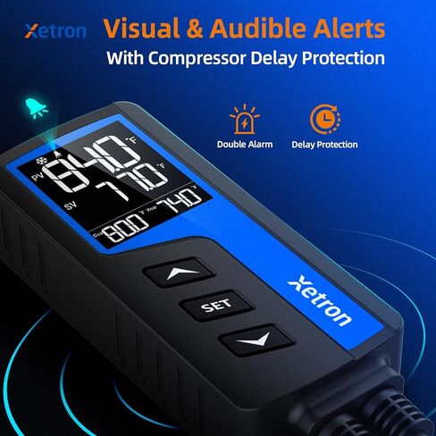 وحدة تحكم في درجة الحرارة والرطوبة من زيترون 110 فولت 10 أمبير، وحدة تحكم ترموستات رقمية للرطوبة، مخرج سلكي مسبقًا لسخان الزواحف وتخمير بذور المروحة، STC-1000ProTH NotWIFI in Kuwait