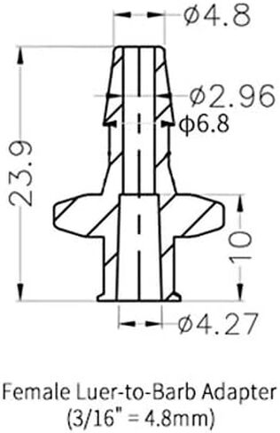 10x Female Luer Lock 3/16" 4.8mm PP Hose Barb in Kuwait