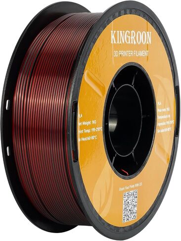 Kingroon PLA 3D Printer Filament, 10 Rolls, Triple Color Silk PLA Filament, Dimensional Accuracy +/- 0.03 mm, 10kg Spool(22lbs), 1.75 mm, Red Blue Green in Saudi Arabia