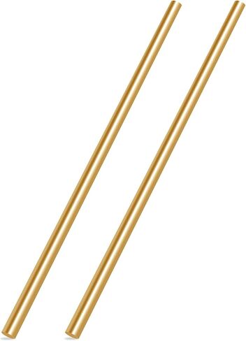 Wokape 2 Pieces High Quality Brass Solid Round Rod Lathe Bar Stock, 1/4 Inch in Diameter 14 Inches in Length in Kuwait