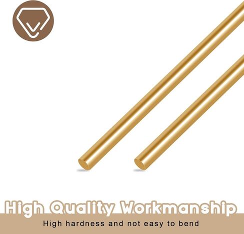 Wokape 2 Pieces High Quality Brass Solid Round Rod Lathe Bar Stock, 1/4 Inch in Diameter 14 Inches in Length in Kuwait