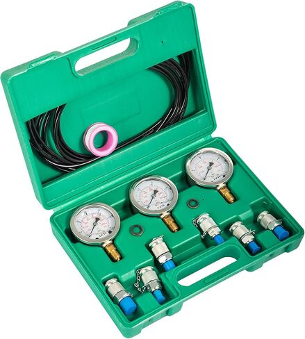 VEVOR Hydraulic Pressure Test Kit, 25/40/60Mpa/11Couplings, Excavator Parts Hydraulic Tester Coupling Hydraulic Pressure Gauge Kit for Excavator Construction Machinery in Saudi Arabia