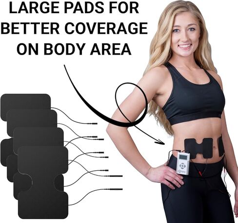 وحدة iReliev TENS + EMS المختلطة، محفز العضلات لتخفيف الآلام والتهاب المفاصل وقوة العضلات - يعالج العضلات المتعبة والملتهبة في الكتفين والظهر والبطن والساقين والركبة والمزيد in Kuwait