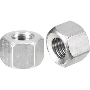 uxcell M10 x 1.5-Pitch 40mm Length Coupling Nuts, 6pcs 304 Stainless Steel Metric Hex Rod Coupling Nuts in Saudi Arabia