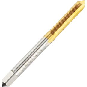 Metric M6 X 0.5 HSS Ti-Coated Straight Flute Thread Tap, M6 X 0.5mm Titanium Coated Thread Machine Tap Right Hand