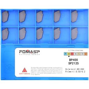 FomaSP GTN-4 (SP400) CNC Grooving Carbide Inserts Steel Fit for SPB426 Lathe Grooving Cutting Tools 10pcs in Kuwait