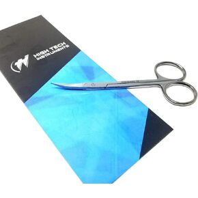 Iris Micro Dissection Lab Sharp Scissors, Curved, 4.5" (11.43cm) Fine Point, Stainless Steel (Pack of 1)