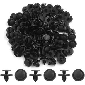 100 قطعة من المسامير البلاستيكية العالمية، مشابك تثبيت مصد الصدمات باللون الأسود 7 مم in Kuwait