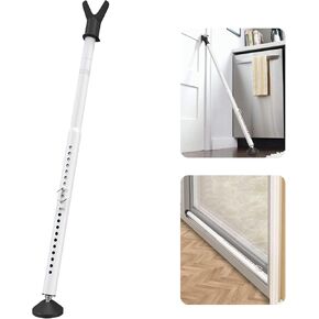 YeYeBest Sliding Door Security Bar & Door/Window Lock Security Door 1 Pack Stop Home Security Bar 28-45Inch Door Jam Adjustable from Inside for Apartment Bedroom Bottom of Door Heavy Duty Interior