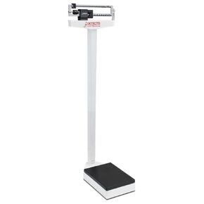 Detecto 437 Mechanical Physician Scale Without Height Rod - Die-Cast Beam with Black Aluminum Insert - Rigid Construction with Precise Results, Eye-Level Display - 450Lbs x 4 oz Capacity in Kuwait