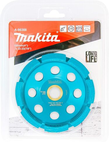 ماكيتا عبوة واحدة - عجلة كوب ماسية مقاس 4 انش لطحن 4.5 انش + - طحن قوي منخفض الاهتزاز للخرسانة والبناء in Kuwait