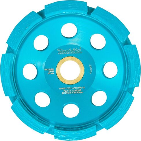 ماكيتا عبوة واحدة - عجلة كوب ماسية مقاس 4 انش لطحن 4.5 انش + - طحن قوي منخفض الاهتزاز للخرسانة والبناء in Kuwait