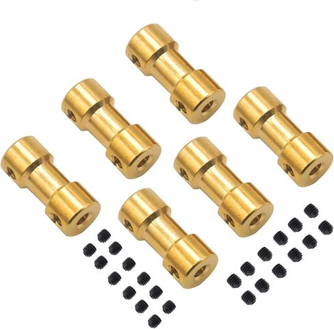 6 حزمة Vgoohobby النحاس عمود المحرك اقتران مقرنة موصل كم محول مشترك ل RC DIY طائرة قارب روبوت (3 مم إلى 4 مم) in Kuwait