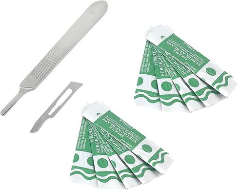 Scalpel Handle #3 +10 Sterile Surgical Blade #15 Surgical Dental Instruments by SurgicalOnline in Saudi Arabia