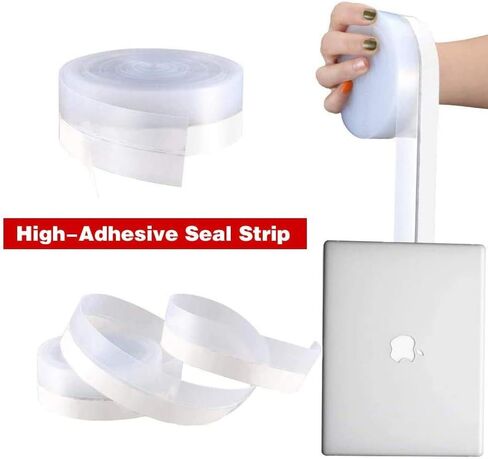 Silicone Seal Strip,8M/26ft Door Strip Bottom for Doors Silicone Sealing Sticker Adhesive for Doors and Windows Gaps of Anti-Collision Silicone (35MM, Transparent) in Saudi Arabia