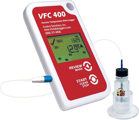 مجموعة أدوات تسجيل بيانات مراقبة اللقاحات من LogTag Control Solutions VFC400-KIT، باللون الأحمر/الأبيض in Kuwait