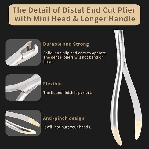 Distal End Cut Plier with Mini Head & Longer Handle, Hold & Cut Hard and Soft Wire Orthodontic Cutter Dental Surgical Instrument Tool in Saudi Arabia