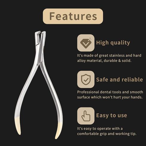 Distal End Cut Plier with Mini Head & Longer Handle, Hold & Cut Hard and Soft Wire Orthodontic Cutter Dental Surgical Instrument Tool in Saudi Arabia