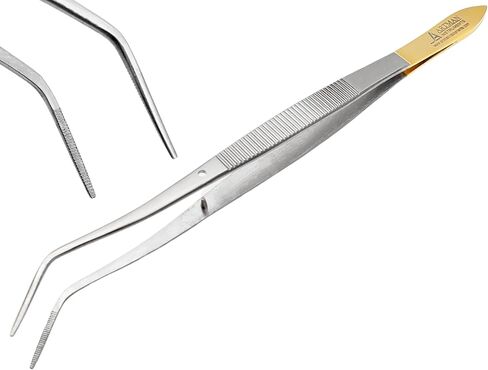 Meriam Premium Tweezers Cotton Pliers Dental Dressing Angled Tip Surgical Forceps Instruments ARTMAN Brand in Saudi Arabia