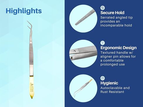 Meriam Premium Tweezers Cotton Pliers Dental Dressing Angled Tip Surgical Forceps Instruments ARTMAN Brand in Saudi Arabia