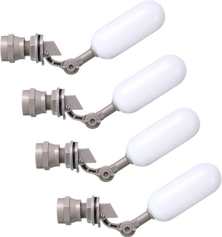 4 قطع 1/2 بوصة عوامة الكرة صمام بلاستيك عوامة مياه صغيرة من البلاستيك مع ذراع قابل للتعديل للتحكم التلقائي في مستوى المياه بخزان المياه in Kuwait