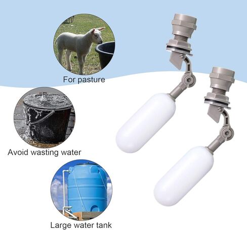 4 قطع 1/2 بوصة عوامة الكرة صمام بلاستيك عوامة مياه صغيرة من البلاستيك مع ذراع قابل للتعديل للتحكم التلقائي في مستوى المياه بخزان المياه in Kuwait