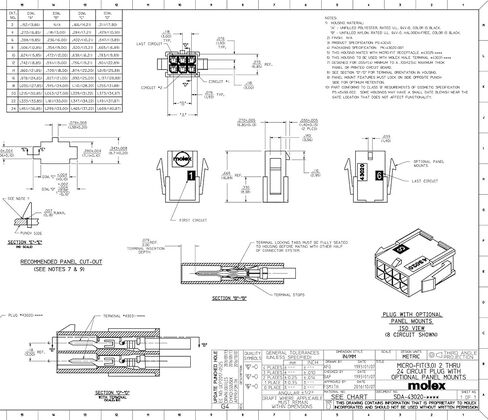 موليكس مايكرو فيت 3.0 صف مزدوج (14 دائرة) قابس وعاء للذكور والإناث، مع مقابس طرفية، (عبوة من مجموعة كاملة واحدة) in Kuwait
