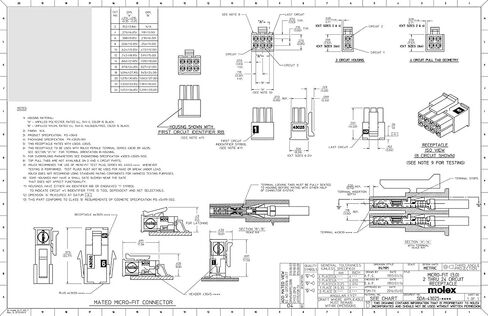 موليكس مايكرو فيت 3.0 صف مزدوج (14 دائرة) قابس وعاء للذكور والإناث، مع مقابس طرفية، (عبوة من مجموعة كاملة واحدة) in Kuwait