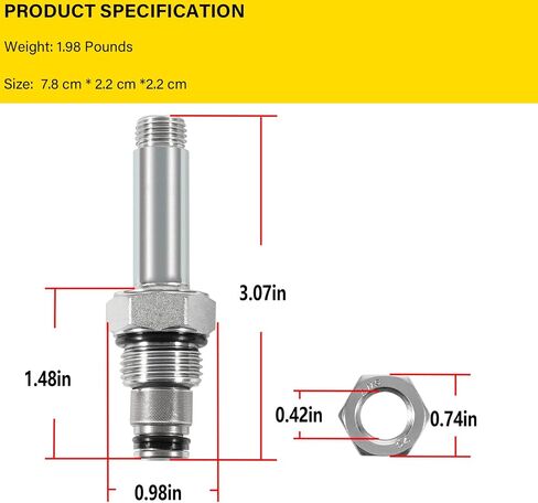 Replace Part for SV08-20-0-N-00 Spool Valve, 2-Way, 6 GPM Compatible with VC08-2Cavity Uses for Size 08 (1/2″Hole) Solenoids in Saudi Arabia
