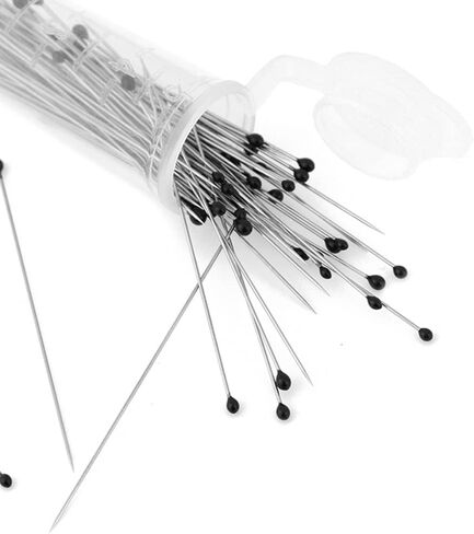 SQXBK دبوس الحشرات 300 قطعة 3 أحجام إبر عينة التركيب من الفولاذ المقاوم للصدأ مع قنينة تخزين بلاستيكية صلبة آمنة مقاس 0 1 2 دبابيس علم الحشرات in Kuwait