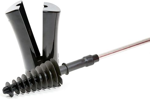 ToiletShroom Revolutionary Plunger, Squeegee, Clog Remover, Drain Cleaner, Bathroom Toilet Dredge Tool, Stainless Steel Handle with Caddy Holder, Оne Расk, Black in Saudi Arabia