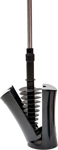 ToiletShroom Revolutionary Plunger, Squeegee, Clog Remover, Drain Cleaner, Bathroom Toilet Dredge Tool, Stainless Steel Handle with Caddy Holder, Оne Расk, Black in Saudi Arabia